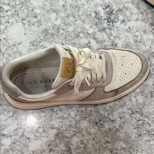 Cole Haan Men's Stylish Cream and Tan Sneakers